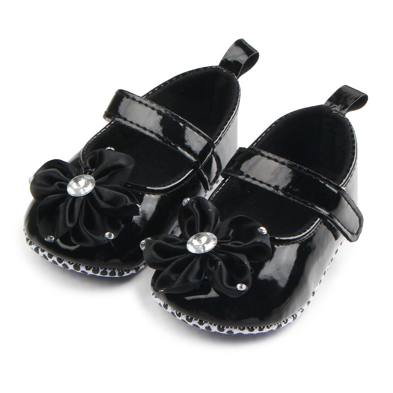 Spring Autumn Summer Flower Diamond Shallow First Step Baby Shoes For Girls
