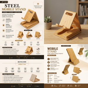 Custom Logo Print Wooden <b>Message</b> Frame Rotating Desk Organizer Standard Size Natural Wood Display Holder Removable Plate for - Product Image 1