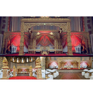 Mandap de Boda Exclusivo con Temática de Jodha Akbar, Nuevo Diseño de Mandap Dorado para Bodas, Mandap Indio de Lujo, Mandap de Bollywood, Brisbane, Reino Unido - Product Image 1