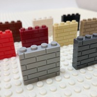 Bloques de Construcción de Pared de Partículas Pequeñas de Plástico ABS, Diseño a Cuadros, 1X2 1X4, Paquete a Granel, Temática de Animales y Naturaleza, Edades 14+