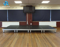 Scène en aluminium à quatre pieds, installation rapide et facile, pour spectacles en direct en extérieur, certifiée TUV