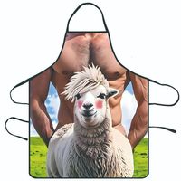 Tablier Imprimé Créatif et Amusant pour Hommes et Femmes, Idéal pour la Cuisine, la Pâtisserie, les Fêtes, avec Personnages de Dessins Animés, Imperméable et Sexy