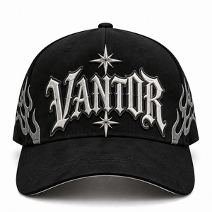 Gorra de Béisbol BSCI Negra de Gamuza de 5 Paneles, Gorra Ajustada de Alta Calidad con Visera Curva y Logotipo Bordado - Product Image 6