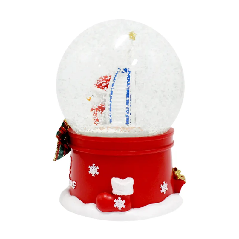 Benutzer definierte personal isierte Reise Souvenir Geschenk Weihnachten Glaskuppel Schneekugel Harz Land Kristall kugel Stadt Schneemann Schneekugel