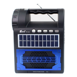 Fp25-S de luz Solar con <span class=keywords><strong>Amfm</strong></span>, 3 bandas de Radio con Mp3, tarjeta inteligente Usb, Panel Solar externo, antorcha de 50W - Product Image 3