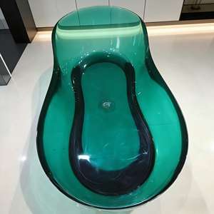 Bañera de Resina de Cristal Moderna y Independiente de Nuevo Diseño con Desagüe, Bañera de Hidromasaje para Hotel - Product Image 3