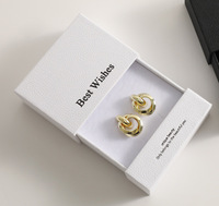 Boîte à bijoux écologique avancée avec impression UV, emballage recyclable pour le rangement des bagues, colliers et boucles d'oreilles