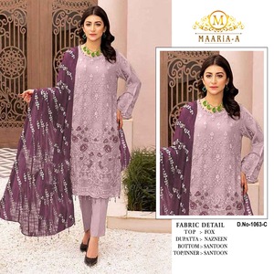 Nueva colección Semi Stitch Material Pakistani Salwar Suit Adecuado para entornos de oficina Disponible a precio a granel - Product Image 3