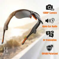 Nouvelles Lunettes Intelligentes IA 1300W E08 1080P Étanche IP65 Commande Vocale Chargement Type-C Enregistrement Cyclisme Vlogging Musique Photo Vidéo
