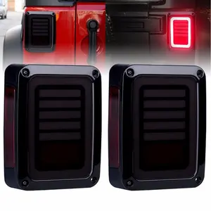 עבור Jeep אביזרי LED זנב אורות 12V Led טאיליט מעושן/ברור עדשה עבור ג 'יפ רנגלר JK 07- 17