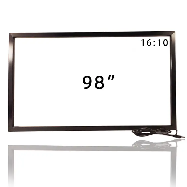 Luckycl — écran tactile LCD LED infrarouge 98 pouces en alliage d'aluminium, cadre ouvert pour moniteur LCD, kit de superposition d'écran