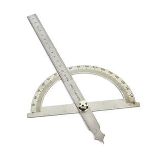 Transportador de Ángulos de Acero Inoxidable de 14 cm y 180 Grados, Regla de Ángulos para Carpintería con Calibrador para Mediciones Precisas - Product Image 3