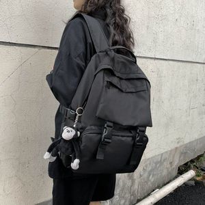 Cool Tooling Black Large-capacity Schoolbag Fashion Simple Casual Men's <b>College</b> Students Backpack - Product Image 5