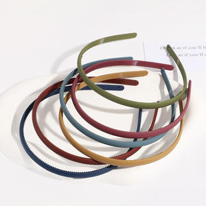 Bandeau en plastique acrylique Bandeau de fille antidérapant de couleur unie Morandi pour femme - Product Image 2