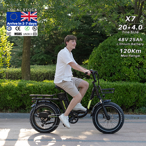 Bicicleta Eléctrica Urbana de 250W y 20 Pulgadas con Llantas Gruesas para Ciclismo al Aire Libre en Playa, Montaña y Nieve, Bicicleta X7 en Oferta, Tamaño Mini Plegable - Product Image 5