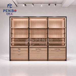 Diseño de Interiores para Tienda de Pelucas, con Exhibidores de Extensiones de Cabello, Vitrinas de Madera, Ideas de Diseño para Boutique de Pelucas - Product Image 5