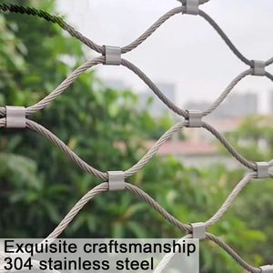 304 Stainless Steel Rope Mesh Cuttable Fall Protection <b>Netting</b> for Zoo Balustrade <b>Fence</b> - Product Image 2