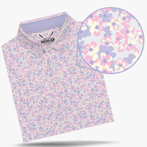 Logo personnalisé broderie respirant 4 voies extensible 3 boutons t-shirts de sport Polo vêtements de golf pour hommes - Product Image 3