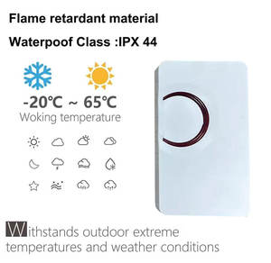 Sonnette standard étanche à usage domestique batterie de travail sans fil sonnette de porte dc bienvenue anneau sonnette - Product Image 3