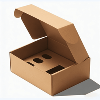 Boîte d'expédition personnalisée en papier kraft avec insert en carton découpé, emballage pour flacon de parfum, solution de marque premium pour cosmétiques