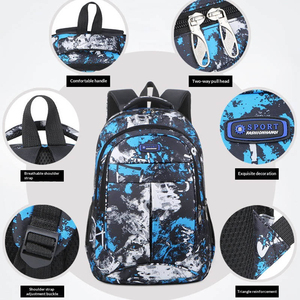 Custom logo New Outdoor Sports Travel Leisure Back Pack Oxford <b>Waterproof</b> Camouflage Schoolbag Bagpack <b>School</b> Student <b>Backpack</b> - Product Image 2
