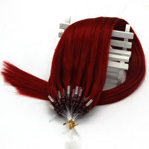 14-24Inch 1 G/sợi 50G Straight <span class=keywords><strong>Micro</strong></span> Easy <span class=keywords><strong>Loop</strong></span> Vòng Đôi Hạt Mở Rộng Tóc Con Người - Product Image 2