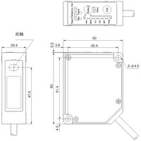 Haute précision LA50K50/20UG3 NPN PNP sortie capteur de déplacement Laser à réflexion diffuse pour détecter un objet Transparent