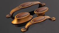 Meubles classiques en bois laiton Antique armoires de cuisine porte tiroir tire meubles boutons en céramique poignées