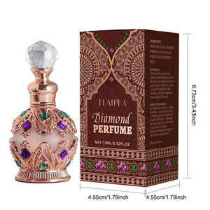 Perfume Árabe Portátil de 15 ml, Venta Caliente en el Medio Oriente, Fragancia de Rosa Árabe, Jazmín y Vainilla, Aceite de Perfume con Diamantes, Sin Alcohol - Product Image 6