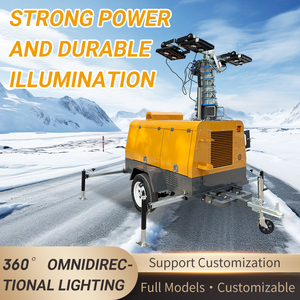 Torre de Iluminación Móvil Hidráulica con Mástil Telescópico, Generador Diésel Silencioso, Lámpara LED de 4x1000W, Energía Solar y CC para Uso en Exteriores - Product Image 2
