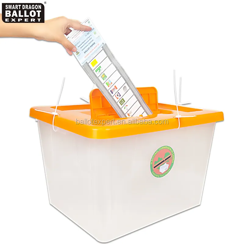कस्टम लोगो मतदान बॉक्स की पेशकश कवर 40L प्लास्टिक मतदान बॉक्स