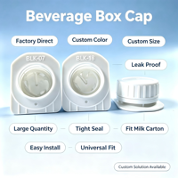 Capuchon de fermeture en plastique écologique de qualité alimentaire pour cartons de lait et de jus, étanche et durable pour l'industrie de l'emballage aseptique des boissons