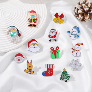 Tùy chỉnh in giáng sinh loạt Santa trâm cài huy hiệu Quà Tặng ve áo <span class=keywords><strong>pin</strong></span> thiết kế của riêng bạn men pins - Product Image 2