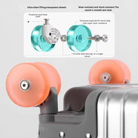 Valise en aluminium intégral 20-28 pouces, bagage d'affaires à roulettes avec serrure à combinaison, grande capacité, poignée en cuir pour les voyages de loisirs