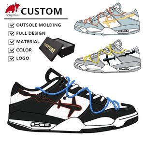 أحذية رياضية رجالية مخصصة بشعار العلامة التجارية، أحذية مصممة للرجال من الجلد المسامي للجري والمشي اليومي - Product Image 1