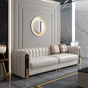 5504热卖欧式风格天鹅绒沙发套装家具设计现代豪华客厅沙发家居
