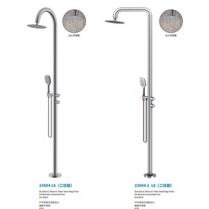 Outdoor Floor Standing Shower Head 316 Stainless Steel Dual Control Hot Cold Water Column For Pool Villa Hotel - Product Image 3