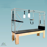 Máquinas de Pilates Reformer Comerciales de Roble Cadillac para Gimnasio, Equipo de Acondicionamiento Corporal Completo