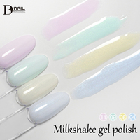 Vernis à ongles gel BD Milkshake, 12 couleurs, série Gentle Milk avec paillettes fines nacrées, hypoallergénique pour un style polyvalent