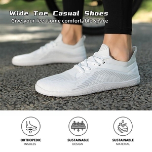 <span class=keywords><strong>Zapatillas</strong></span> <span class=keywords><strong>Minimalistas</strong></span> Personalizadas Ligeras Sin Drop Transpirables con Suela de Goma para <span class=keywords><strong>Gimnasio</strong></span> Casual para Hombre y Mujer con Puntera Ancha Estilo Barefoot - Product Image 4