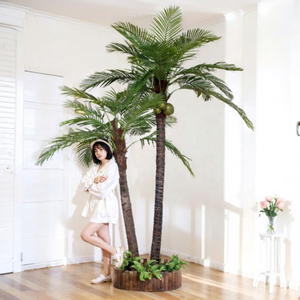 Árbol de Coco Artificial, Planta Verde Tropical, Árbol Artificial Grande Decorativo para Interiores, Biónico - Product Image 2