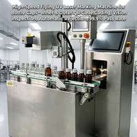 Machine automatique de codage et de tri de bouchons de bouteilles avec marquage laser des codes QR intérieur et extérieur et inspection par vision avec rejet des pièces non conformes