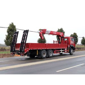 รถบรรทุกติดเครน Sinotruk Howo 6x4 แบบพื้นเรียบ Changxing 12 ตัน พร้อมบันไดปีน - Product Image 2