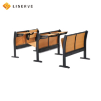 Chaise d'auditorium scolaire en métal et bois, pour amphithéâtre et salle de conférence, design moderne, mobilier commercial durable, Chine Liserve
