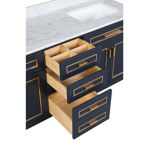 Mueble de baño independiente moderno de alta gama de 72 pulgadas con lavabo de cerámica y características resistentes al agua. - Product Image 6