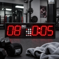 Minuteur d'entraînement pour la boxe, Horloge de gym numérique professionnelle en platine, Écran rond écologique, Options personnalisables
