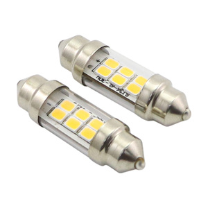 Midcars โคมไฟ LED อ่านหนังสือสำห<span class=keywords><strong>รับ</strong></span><span class=keywords><strong>รถ</strong></span>ยนต์, โคมไฟป้ายทะเบียน C5W 12-24โวลต์50-100LM ความสว่างสูงหลอดไฟแอลอีดีสองแฉก2ปี - Product Image 2