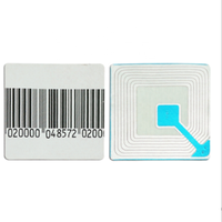 Étiquettes EAS du système de sécurité RF 8.2MHz 30*30mm autocollants de sécurité de code à barres en papier blanc modèle HAX701 pour une utilisation en supermarché