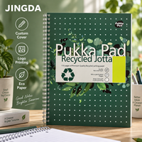 Cahiers en papier recyclé écologiques avec reliure spirale double fil |   Logo et couleur personnalisés |   Option Coffret Cadeau |   Utilisation scolaire/de bureau