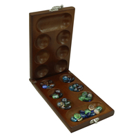 Jogo de tabuleiro de mancala-mármore colorido incrível-jogo de 2 jogadores para toda a família